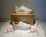 Christian Louboutin VIEIRA 2 PVC Spikes Studded Leather Sneakers Flat Shoes
