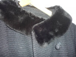 Women's Size Petite Small Forstmann Wool Winter Coat w/ Beaver Trim