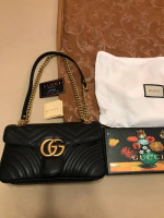 -*G U C C I Marmont handbag black-*-n0T R3@L