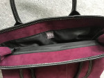 Vtg. Saks Fifth Avenue Burgundy Suede Tote Handbag Preowned