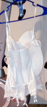 BN! $€× +1|| M1Dπ1GH+ 3XL White Floral Body Girdle Lingerie