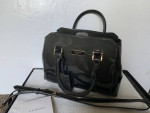 L.K. Bennett Gray Moonstone Patent Leather Shoulder Bag Hand Bag Purse