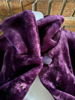 NWT Vtg. Dennis Basso Purple Faux Fur Coat/Jacket Women's 3X