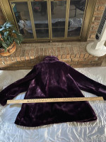 NWT Vtg. Dennis Basso Purple Faux Fur Coat/Jacket Women's 3X