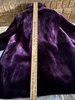 NWT Vtg. Dennis Basso Purple Faux Fur Coat/Jacket Women's 3X