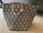 NWT! Taylor Madison Extra Large Tote/Beach/Overnight Black/White Bag