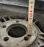 1 pair vintage GM Chevy Aluminum slots 15" w/center caps