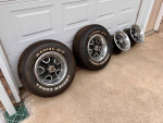 OLDSMOBILE rally rims FULL set OEM with 2 brand new tires
