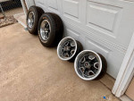 OLDSMOBILE rally rims FULL set OEM with 2 brand new tires
