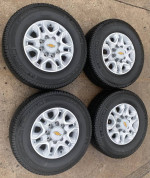 New take off 8 lug 18 inch Chevy wheels 8x180 and tires 2023