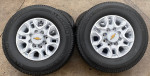 New take off 8 lug 18 inch Chevy wheels 8x180 and tires 2023