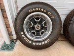 Oldsmobile set of rally OEM rims w/ 2 brand new tires!