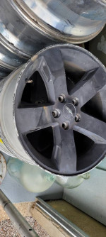 Set of 4-18" 5spoke Dipped Black Rims