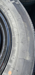 St205-75R15 5 lug trailer tire and wheel 8 ply