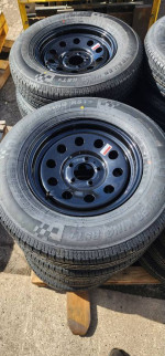 St205-75R15 5 lug trailer tire and wheel 8 ply