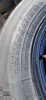 St205-75R15 5 lug trailer tire and wheel 8 ply