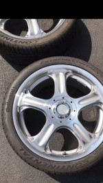 2 New 245X35X18 92Y Continental Extremecontact Tires on Alloy Wheels