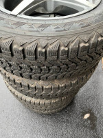 4 Like New 205X60X16 92S Firestone Winterforce Snow Tires on BMW Alloy Wheels