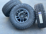 17” Off road black rims -12mm 6x5.5 Toyota Tacoma 285/70r17 tires