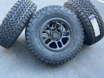 17” Off road black rims -12mm 6x5.5 Toyota Tacoma 285/70r17 tires