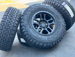 17” Off road black rims -12mm 6x5.5 Toyota Tacoma 285/70r17 tires