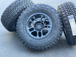 17” Off road black rims -12mm 6x5.5 Toyota Tacoma 285/70r17 tires