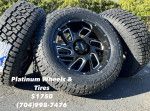 20” 6x5.5 rims off road Chevy GMC Sierra Silverado Ram wheels AT tires