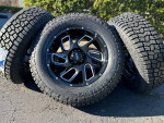 20” 6x5.5 rims off road Chevy GMC Sierra Silverado Ram wheels AT tires