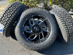 20” 6x5.5 rims off road Chevy GMC Sierra Silverado Ram wheels AT tires