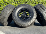 17x9 black Ford F-150 Raptor rims 6x135 6 lug wheels 35” BFG A/T tires