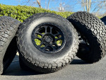 17x9 black Ford F-150 Raptor rims 6x135 6 lug wheels 35” BFG A/T tires
