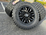 20” Ford F-250 Wheels Black 8x170 Rims 35” tires F-350 F250 F350