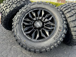 20” Ford F-250 Wheels Black 8x170 Rims 35” tires F-350 F250 F350