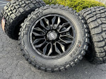 20” Ford F-250 Wheels Black 8x170 Rims 35” tires F-350 F250 F350