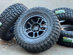 New 35” Tires Jeep Gladiator Wrangler 5 lug Rims 17x9 Black Wheels 5x5
