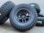 New 35” Tires Jeep Gladiator Wrangler 5 lug Rims 17x9 Black Wheels 5x5