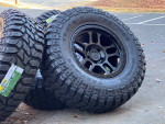 New 35” Tires Jeep Gladiator Wrangler 5 lug Rims 17x9 Black Wheels 5x5