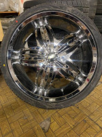 20" CHROME WHEELS (5X115/120) W/TIRES