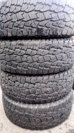 Tires, set of four used like new LT 285/70/R17 load range E 10 ply