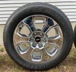 Chevrolet Silverado 20 inch almost brand new chrome rims with tires