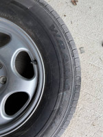 Truck tire on rim 255/70R18