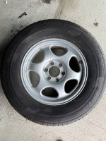 Truck tire on rim 255/70R18