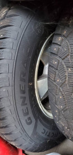Tires and rims ready to go for snow