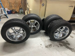 GM    18”  4 3/4 x 5 wheels and tires    Brand new