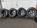 18” (5/100) rims and tires. Came off of a Subaru Outback 2015