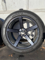 18” (5/100) rims and tires. Came off of a Subaru Outback 2015