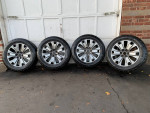 20” Ford F-150 rims and tires.