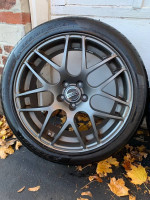 5/114 staggered American muscle like new 19” Rims\ tires