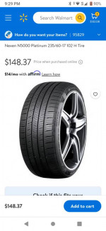 4 Brand New 235/60R17 Nexen N5000 Platinum All Season Tires 700 TW 17