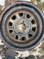 two 16" steel rim